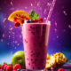 Colorful fresh fruit smoothie